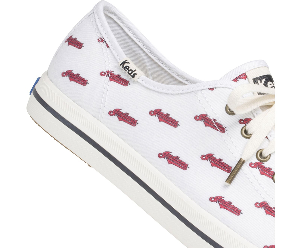 Basket Keds Femme Blanche/Rouge - Kickstart Mlb® - 187-NYQVWM